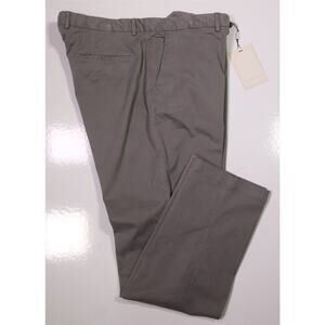Suitsupply Porto Novo Chino Gray Flat Front Cotton Stretch Chino Pants 38x30 New